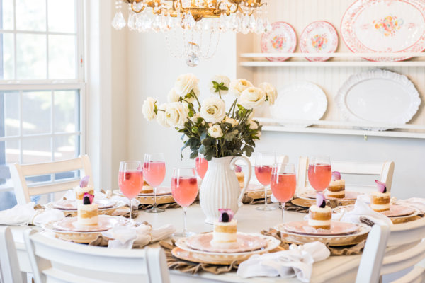 French Country Dining Room Pink | Buffie's Home Decorating